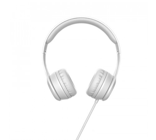 Навушники дротові HOCO W21 Graceful charm wire control headphones (3.5mm) Gray (6931474708298)
