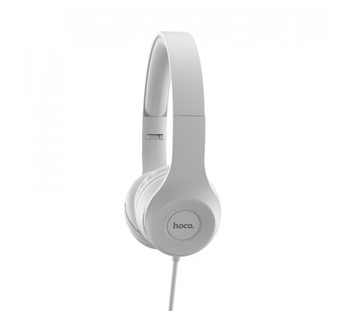 Навушники дротові HOCO W21 Graceful charm wire control headphones (3.5mm) Gray (6931474708298)