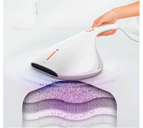 Ручний пилосос Xiaomi DEERMA Mites Vacuum Cleaner White + (перехідник на EU розетку) (CM800)