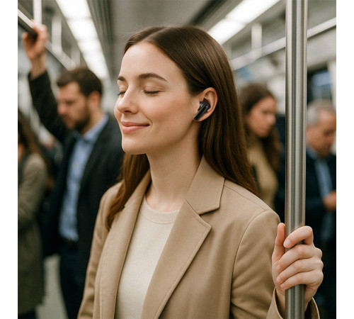 Бездротові навушники TWS ACEFAST W5 Hybrid ANC, IPX4, Black (6974316285373)