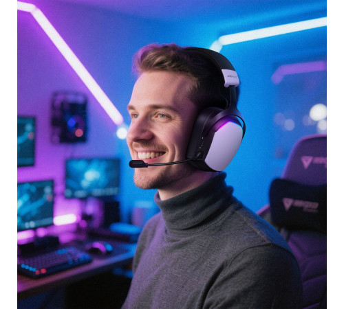 Бездротові накладні навушники ACEFAST H11 gaming wireless headset White (6974316285601)