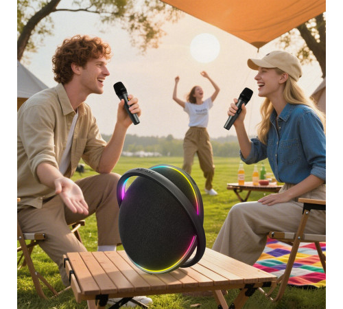 Портативна колонка ACEFAST K5 Max portable wireless speaker, 220W, IPX4, Black (6974316285670)