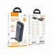 Зовнішній акумулятор HOCO J163A Wonderful power bank with 4 cables(20000mAh) Black (6942007664592)