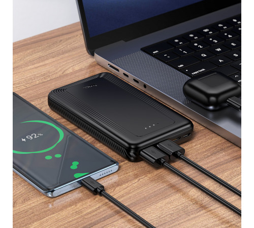 Зовнішній акумулятор HOCO J165 Honey power bank(10000mAh) Black (6942007666299)