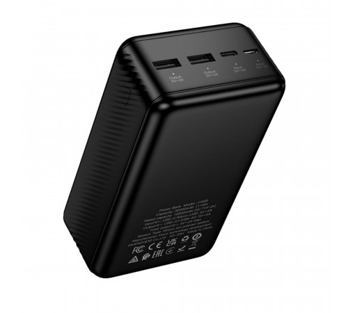 Зовнішній акумулятор HOCO J165B Honey power bank(30000mAh) Black (6942007666336)