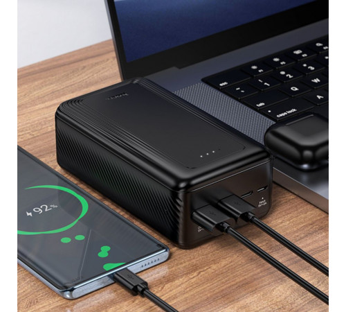 Зовнішній акумулятор HOCO J165B Honey power bank(30000mAh) Black (6942007666336)