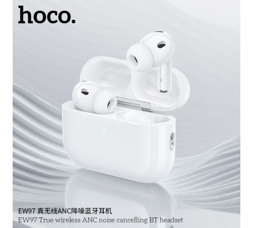 Бездротові навушники HOCO EW97 True wireless ANC noise reduction BT headset White (6942007673976)