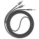 Аудіокабель HOCO UPA10 3.5mm male to double lotus RCA, TPE, 1.5m, Metal Gray (6957531078142)
