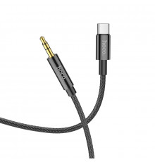 Аудиокабель HOCO UPA19 Type-C для 3.5mm male, nylon braid, 1m, Black (6931474759948)