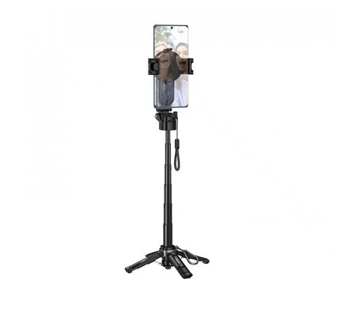 Селфі-монопод HOCO K27 Pro Magic mini live broadcast stand(pull clip+magnetic focusing version) Black (6942007668743)