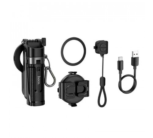 Селфі-монопод HOCO K27 Pro Magic mini live broadcast stand(pull clip+magnetic focusing version) Black (6942007668743)