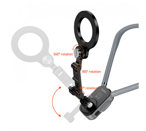 Кріплення для телефона на шию HOCO K31 Campo magnetic neck-hanging holder Black Gray (6942007664646)