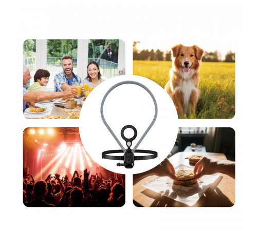 Кріплення для телефона на шию HOCO K31 Campo magnetic neck-hanging holder Black Gray (6942007664646)