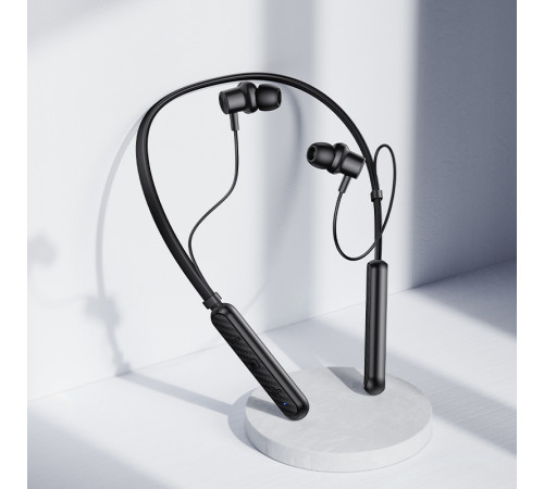 Бездротові спортивні навушники BOROFONE BE72 Sun neck hanging BT earphones Black (6941991124518)