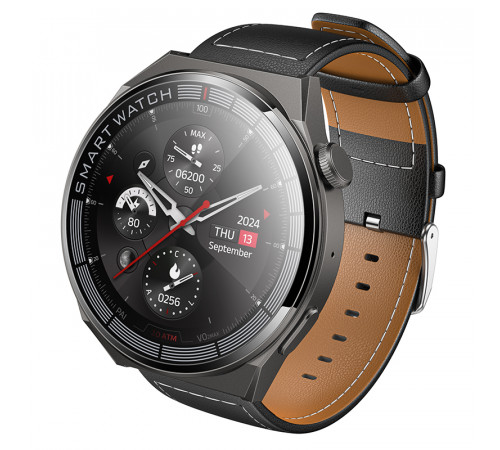 Смарт-годинник HOCO Y35 36mm. 250 mAh. IP67 Smart sports watch(call version) Black (6942007663649)