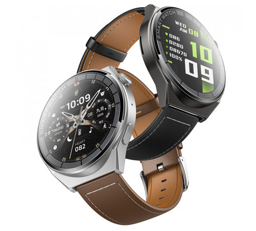 Смарт-годинник HOCO Y35 36mm. 250 mAh. IP67 Smart sports watch(call version) Silver (6942007663656)