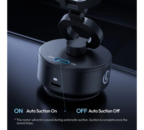 Тримач з електроприсоскою Ulanzi ULANZI SK-22 Electric suction cup bracket for mobile phones Black (M096)