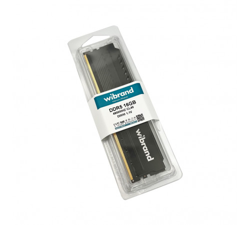 Оперативна пам'ять DDR5 Wibrand 16GB 4800MHz CL40 DIMM Heatsink Black (WI4800DDR5D/16GB)