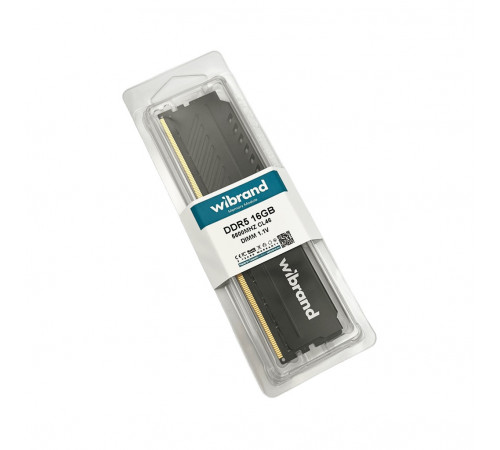 Оперативна пам'ять DDR5 Wibrand 16GB 5600MHz CL46 DIMM Heatsink Black (WI5600DDR5D/16GB)
