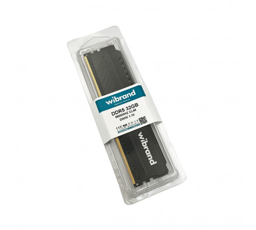 Оперативна пам'ять DDR5 Wibrand 32GB 5600MHz CL46 DIMM Heatsink Black (WI5600DDR5D/32GB)