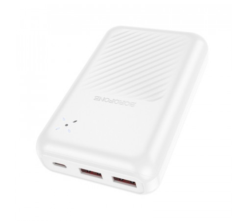 Зовнішній акумулятор BOROFONE BJ30A Starlight 22.5W+PD20W fully compatible power bank(20000mAh) White (6941991118296)