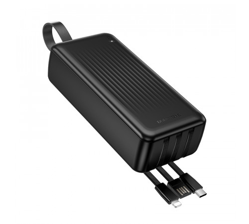 Зовнішній акумулятор BOROFONE BJ79B Clever power bank with 3 cables(30000mAh) Black (6941991121579)