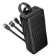 Зовнішній акумулятор BOROFONE BJ79B Clever power bank with 3 cables(30000mAh) Black (6941991121579)