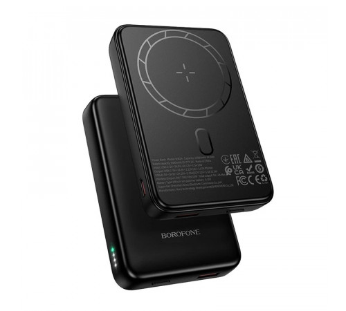 Зовнішній акумулятор BOROFONE BJ82A Dawn PD20W magnetic power bank(10000mAh) Black (6941991124808)