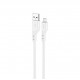 Кабель HOCO X97 Crystal color silicone charging data cable Micro white (6931474799838)