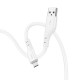Кабель HOCO X97 Crystal color silicone charging data cable Micro white (6931474799838)