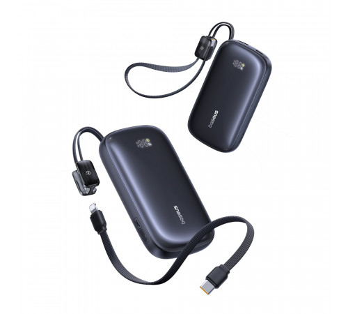 Зовнішній акумулятор Baseus EnerFill FC21 Qpow 3 Ultra Digital Display Power Bank with Detachable Cable 20000mAh 22.5W Cosmic Black (E0027M00)