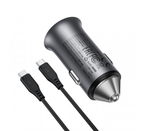 Автомобільний зарядний пристрій ACEFAST B16 95W (USB-A+USB-C) dual port metal car charger set (P5) Metal Gray (6974316285304)
