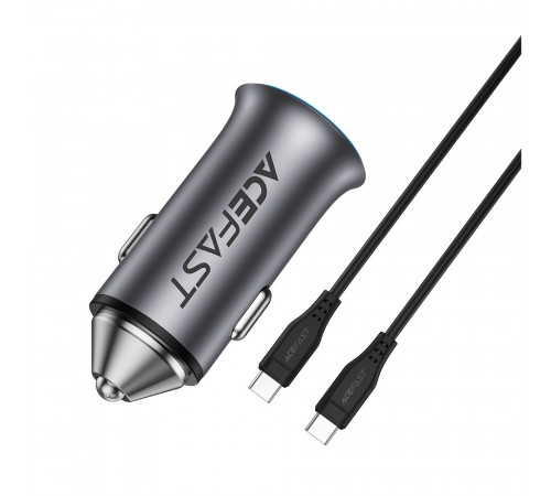Автомобільний зарядний пристрій ACEFAST B16 95W (USB-A+USB-C) dual port metal car charger set (P5) Metal Gray (6974316285304)