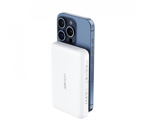 Зовнішній акумулятор ACEFAST M26-10000 PD20W magnetic fast wireless charging power bank White (6974316285212)