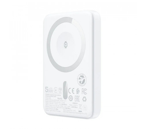 Зовнішній акумулятор ACEFAST M25-5000 PD20W magnetic fast wireless charging power bank White (6974316285205)