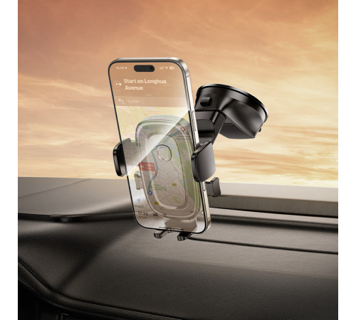 Автотримач для телефона BOROFONE BH132 Follower one-button car holder(center console) (6941991121302)