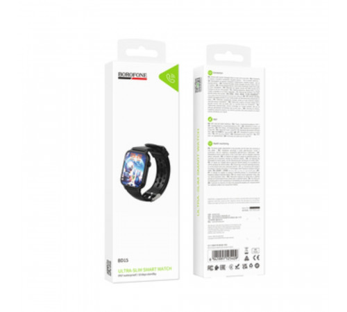 Смарт-годинник BOROFONE BD15 46mm. 200 mAh. IP67 Smart watch(call version) black (6941991125409)