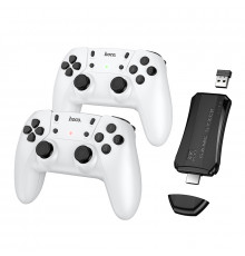 Ігрова приставка + 2 джойстики HOCO GA31 Collection game box+two wireless gamepads set White (6942007672122)