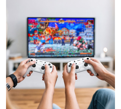 Ігрова приставка + 2 джойстики HOCO GA31 Collection game box+two wireless gamepads set White (6942007672122)