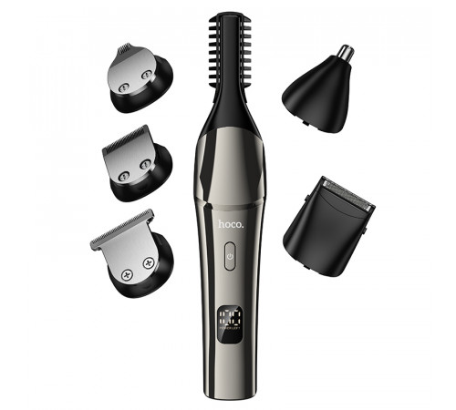 Машинка для стрижки HOCO HP26 600 mAh. IPX6. Multi-function electric clipper grooming set Metal Gray (6942007672771)