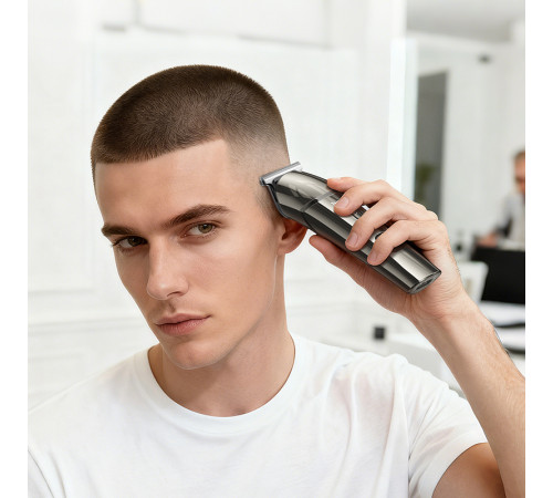 Машинка для стрижки HOCO HP26 600 mAh. IPX6. Multi-function electric clipper grooming set Metal Gray (6942007672771)