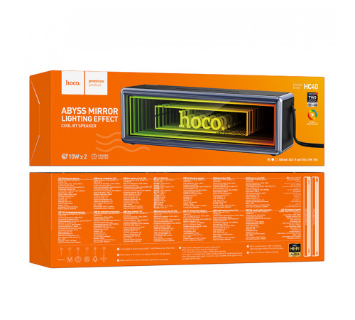 Портативна колонка HOCO HC40 Luz sports, 10W*2, Black (6942007666268)