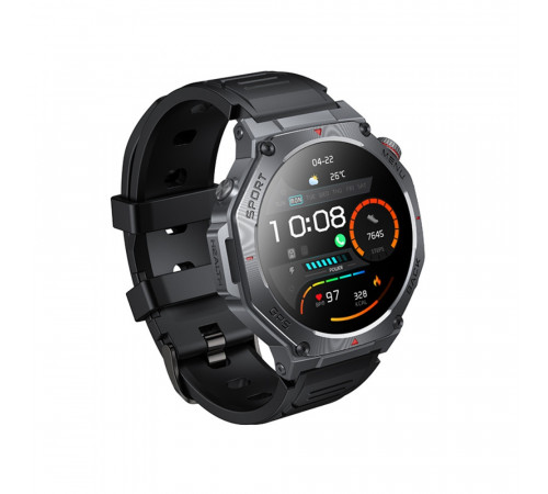 Смарт-годинник HOCO Y37 AMOLED 36mm. 520 mAh. GPS sports watch(call version) Black (6942007666046)