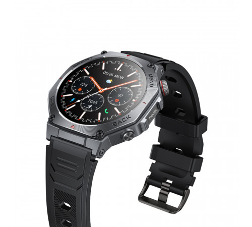 Смарт-годинник HOCO Y37 AMOLED 36mm. 520 mAh. GPS sports watch(call version) Black (6942007666046)