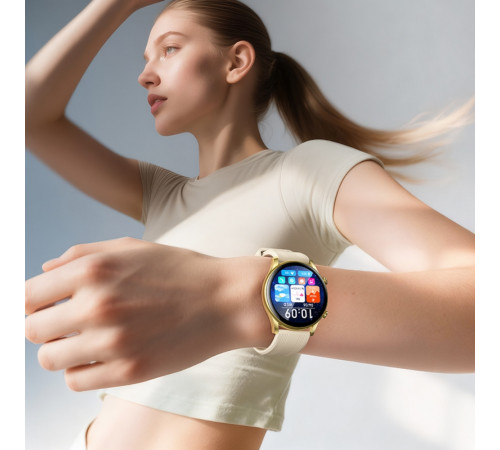 Смарт-годинник HOCO Y38 AMOLED 36mm. 300 mAh. Smart watch(call version) Gold (6942007672061)