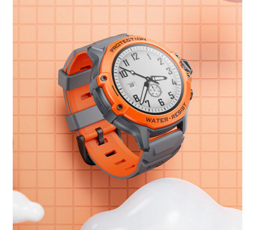Дитячий смарт-годинник HOCO Y107 4G 32mm. 700 mAh. IP54. children phone watch orange (6942007666060)