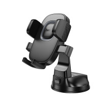 Автотримач для телефона HOCO H76 Crown one-button car holder(center console) Black Metal Gray (6942007646918)