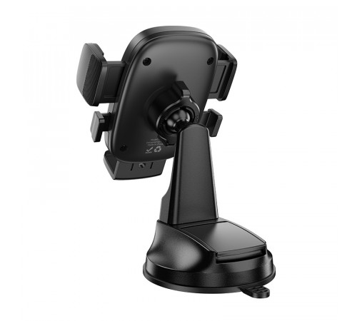 Автотримач для телефона HOCO H76 Crown one-button car holder(center console) Black Metal Gray (6942007646918)