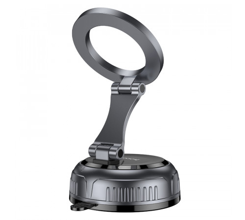 Автотримач для телефона HOCO H92 High vacuum suction cup magnetic holder(universal) Black Metal Gray (6942007663861)