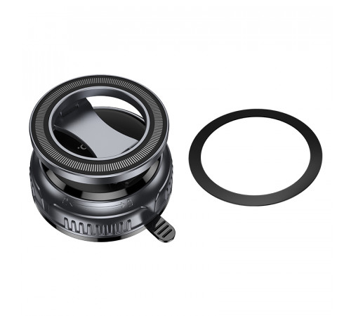 Автотримач для телефона HOCO H92 High vacuum suction cup magnetic holder(universal) Black Metal Gray (6942007663861)